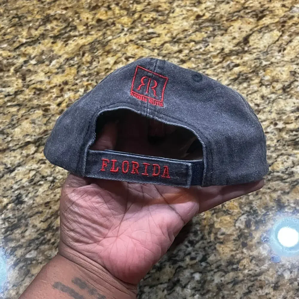 Florida Original 1845 Hat Gray Adjustable Strapback Embroidered‎ Logo Cap